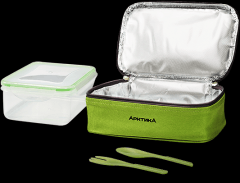 Ланч-сумка Арктика 2л с контейнером и приборами зелен. 020-2000-1