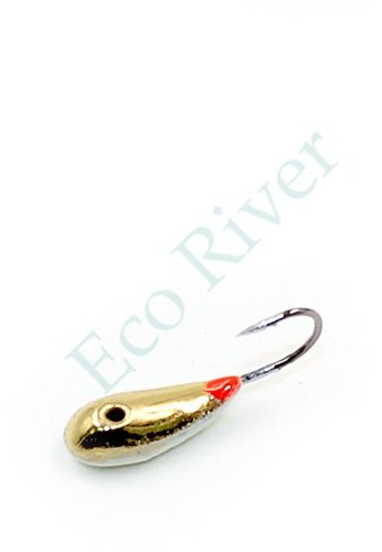 Мормышка Яман Уралка-С с коронкой, со светонакопит.,1г.цв. латунь(уп.5 шт.)