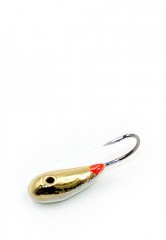 Мормышка Яман Уралка-С с коронкой, со светонакопит.,1г.цв. латунь(уп.5 шт.)