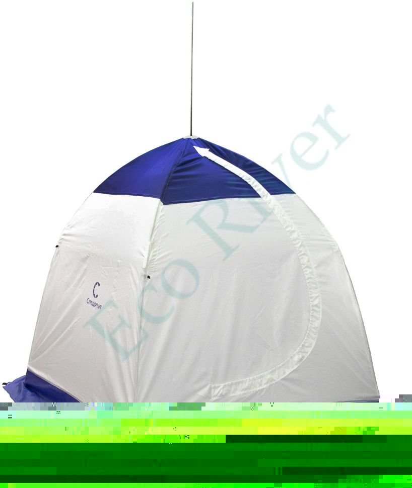Палатка зимняя зонт Следопыт, Oxford 210D PU 1000, S по полу 1,9 кв.м, цв. синий/белый