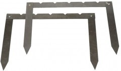 Мангал походный Следопыт складной (2 стойки), 500х350 мм, толщина 0,8 мм, без шампуров