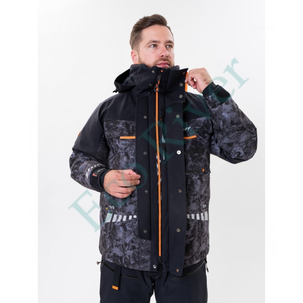 Костюм рыболовный Graff зимний до -50гр. размер 3XL/176-182 (карбон)