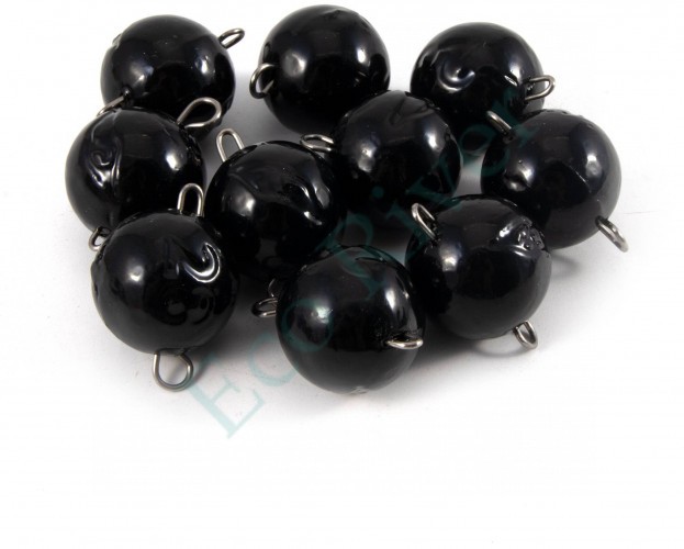 Груз Чебурашка окрашенный разборный Яман (10 шт.) - 28 гр., чёрный/200/