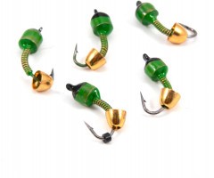 Мормышка вольф. безнасадочная Яман Лесотка №4, d-4 мм, L-10 мм, вес 1,00 г, колокол золото, цв. са