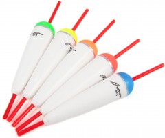 Поплавок Яман Конус сквозной, пенопласт, 4,7 г, цвет в ассорт. (уп. 5 шт)