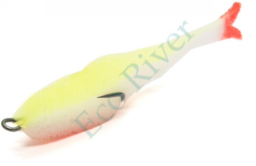 Поролоновая рыбка Yaman Devious Minnow на двойнике, р. 105 мм, цвет 16 UV (5 шт.)