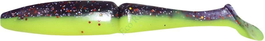 Виброхвост Yaman PRO Mamura, р.4 inch, цвет #26 - Violet Chartreuse (уп. 5 шт.)