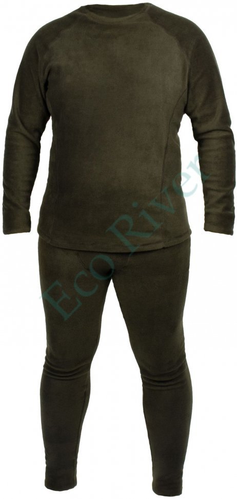 Термобелье Следопыт Fleece, комплект, до -25°С, цв. хаки, р. 48/8/