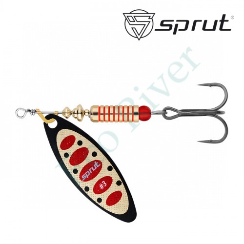 Блесна Sprut Atra Spinner №2 7.5г/BKGR