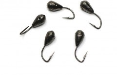 Мормышка вольф. точеная Яман Капля с отв., р.3, вес 0,6, цв. черн. никель (уп. 5 шт.)