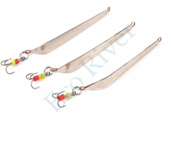 Блесна вертикальная Яман Уловистая с тройником,размер 45 мм, вес 3 г, цвет никель (уп.3 шт.)/150/