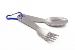 Набор столовых приборов Следопыт, на карабине (ложка, вилка)/480/