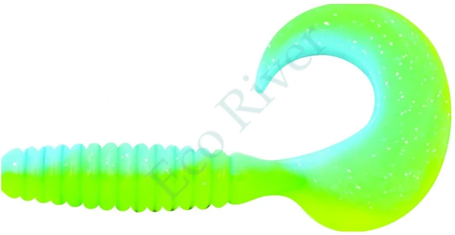 Твистер Yaman PRO Spiral, р.2.5 inch, цвет #18 - Ice Chartreuse (уп.10 шт)