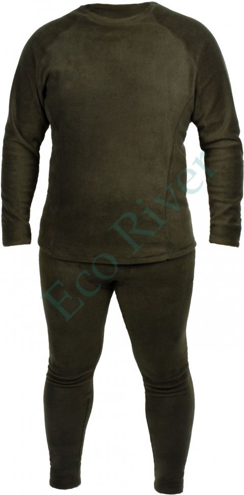 Термобелье Следопыт Fleece, комплект, до -25°С, цв. хаки, р. 52/8/