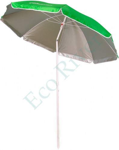 Зонт пляжный Следопыт с наклоном, d - 240см, h - 230см, d штока 28/32мм, Oxford 210D, цв. зеленый/6/