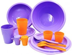 Набор для пикника Следопыт «Tete-a-Tete» пластик, на 2 персоны, сумка/16/