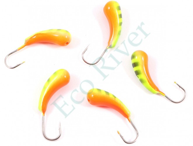 Мормышка вольфрамовая Яман Уралка с отв, р.4, вес 1,01 цв.аргиана(уп.5 шт.)