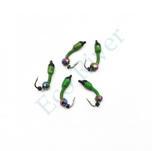 Мормышка вольф. безнасадочная Яман Лесотка №2, d-2,5 мм, L-8 мм, вес 0,35 г, кристалл хамелеон, цв