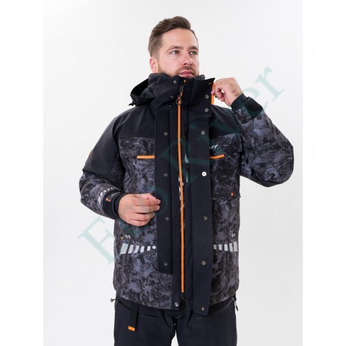 Костюм рыболовный Graff зимний до -50гр. размер 4XL/176-182 (карбон)