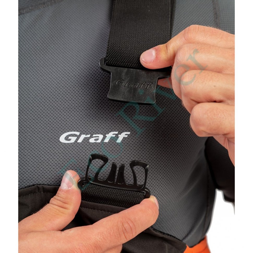 Костюм рыболовный Graff зимний (поплавок, до -15гр.) размер 2XL/176-182 (Bratex 8000, оранжево-черный)