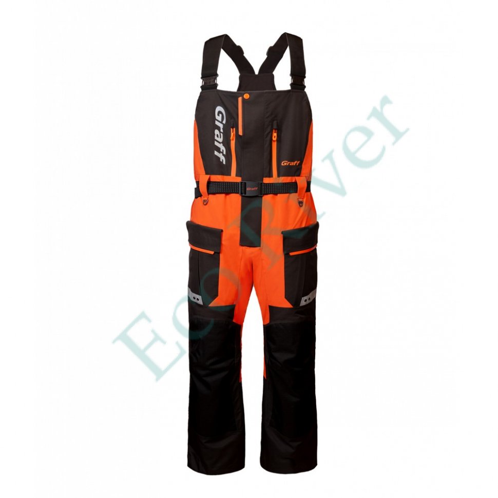 Костюм рыболовный Graff зимний (поплавок, до -15гр.) размер 2XL/176-182 (Bratex 8000, оранжево-черный)