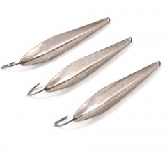 Блесна вертикальная Яман Булава, размер 60 мм, вес 10,7 г, цвет никель (уп.3 шт.)/150/