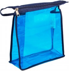 Косметичка Следопыт, 19х17х7 см, ПВХ, на молнии, цв. синий/50/