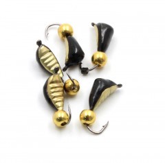 Мормышка вольф. безнасадочная Яман Жучок №5, вес 1,25 гр., латунный шар,  цв. латунь (уп.5 шт.)