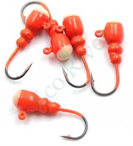 Мормышка Яман немка с ушком., цв.04, с фосф. пяткой, вес 0,8 г (уп.5 шт.)