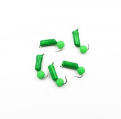 Мормышка безнасадочная Яман Гвоздешарик зеленый, d-2,5 мм, вес 0,6 г, шарик зеленый неон (уп. 5 шт