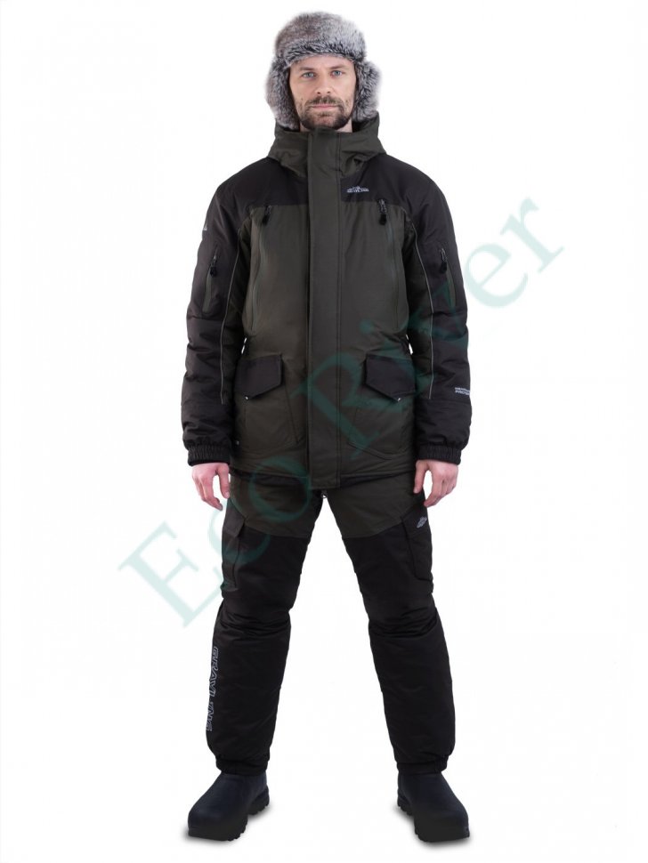 Скат V2 костюм для рыбалки GRAYLING, зимний -45, хаки