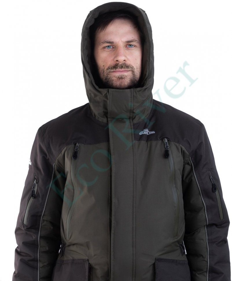 Скат V2 костюм для рыбалки GRAYLING, зимний -45, хаки