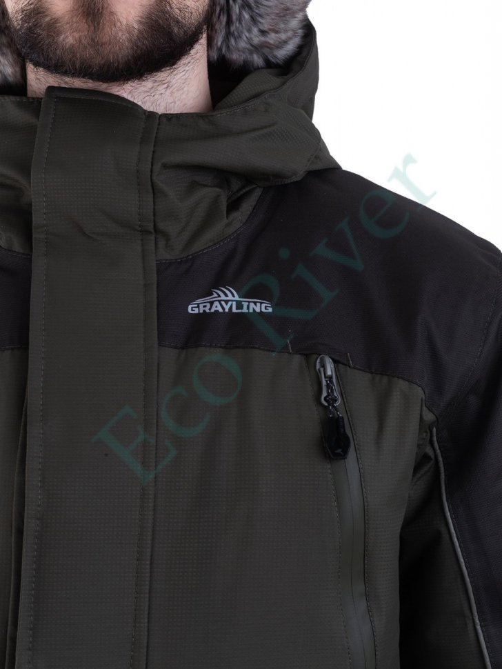 Скат V2 костюм для рыбалки GRAYLING, зимний -45, хаки