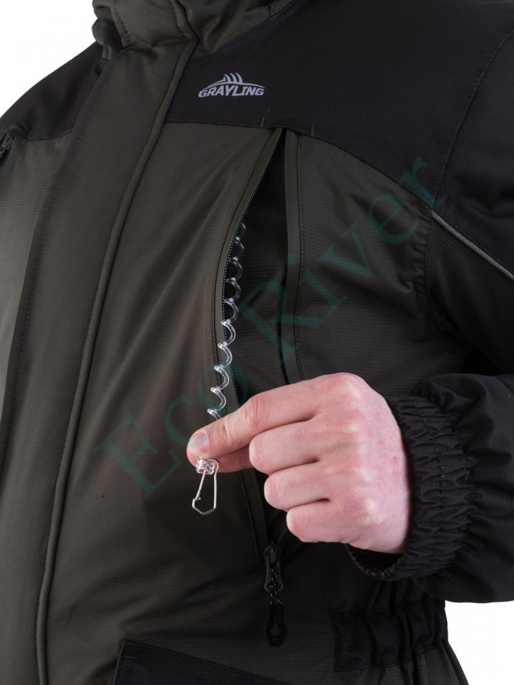 Скат V2 костюм для рыбалки GRAYLING, зимний -45, хаки