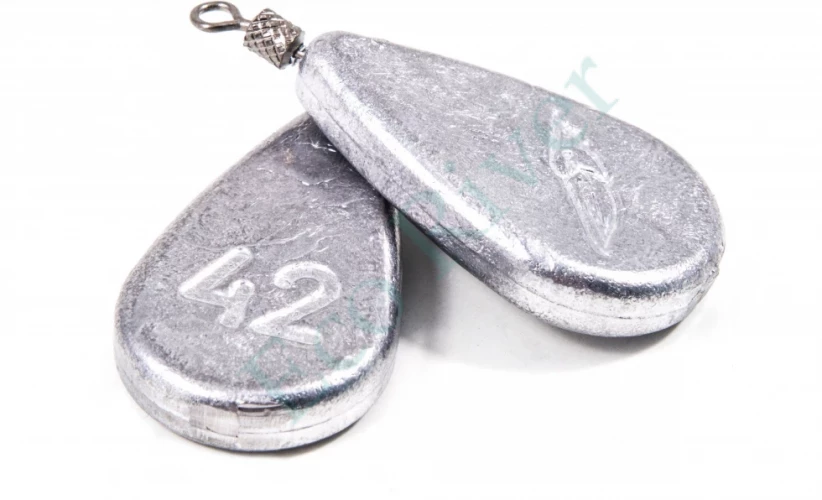 Груз Ложка плоская с вертлюгом Яман (10 шт.) - 42 гр./350/