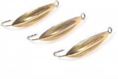 Блесна вертикальная Яман Жучок,размер 25 мм, вес 1,5 г, цвет латунь (уп.3 шт.)/150/