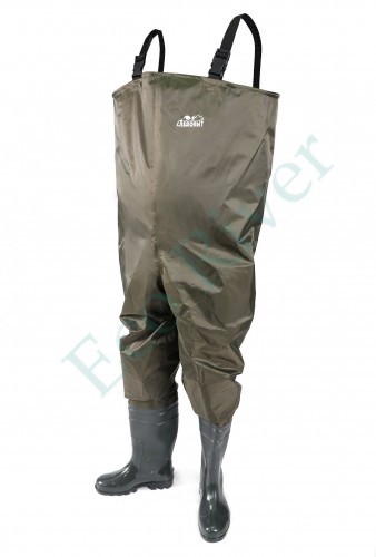Полукомбинезон рыбацкий Следопыт ПВХ+нейлон, р. 41, цв. олива/5/