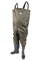 Полукомбинезон рыбацкий Следопыт ПВХ+нейлон, р. 41, цв. олива/5/