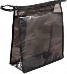 Косметичка Следопыт, 19х17х7 см, ПВХ, на молнии, цв. черный/50/