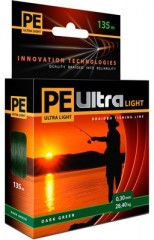 Леска плетёная Aqua Pe Ultra Light dark green 0.08мм 100м