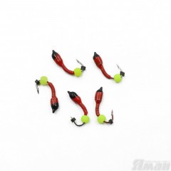 Мормышка вольф. безнасадочная Яман Лесотка №2, d-2,5 мм, L-8 мм, вес 0,35 г, фц. желтый шар, цв. к