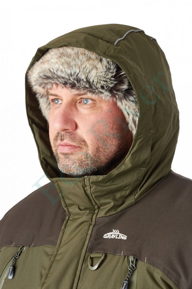 Скат костюм для рыбалки GRAYLING, зимний -35, хаки