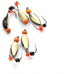 Мормышка вольф. безнасадочная Яман Нимфа коза широкая №2, вес 0,55 гр.,цв. латунь, (уп.5 шт.)