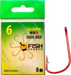 Крючок Fish Season Sode-ring №3 Red 10шт 10006-R030F