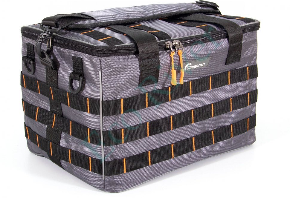 Сумка рыболовная Следопыт Base Lure Bag XL, 38х26х25 см, цв. серый + 5 коробок Luno 28/2/