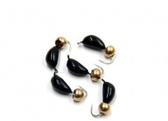 Мормышка безнасадочная Яман Банан черный, d-3 мм, вес 0,5 г, шарик латунный (уп. 5 шт.)