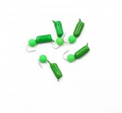 Мормышка безнасадочная Яман Гвоздешарик зеленый, d-3 мм, вес 0,85 г, шарик зеленый неон (уп. 5 шт.