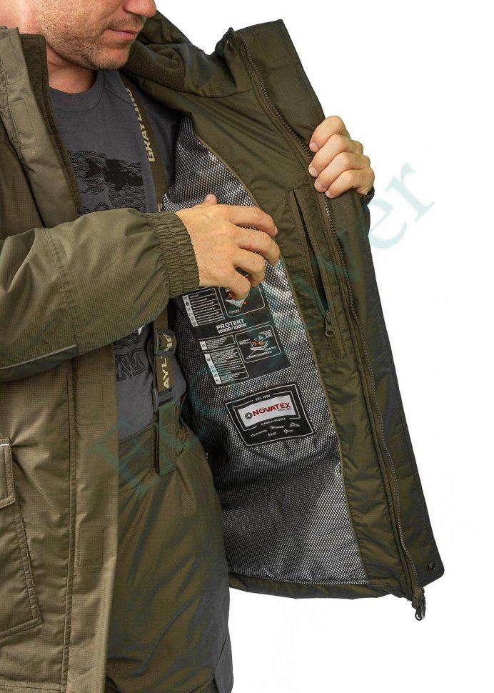 Скат костюм для рыбалки GRAYLING, зимний -15, хаки