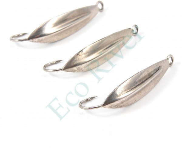 Блесна вертикальная Яман Жучок,размер 25 мм, вес 1,5 г, цвет никель (уп.3 шт.)/150/