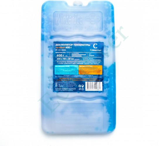 Аккумулятор холода гелевый Следопыт 600 гр, цв. голубой/20/